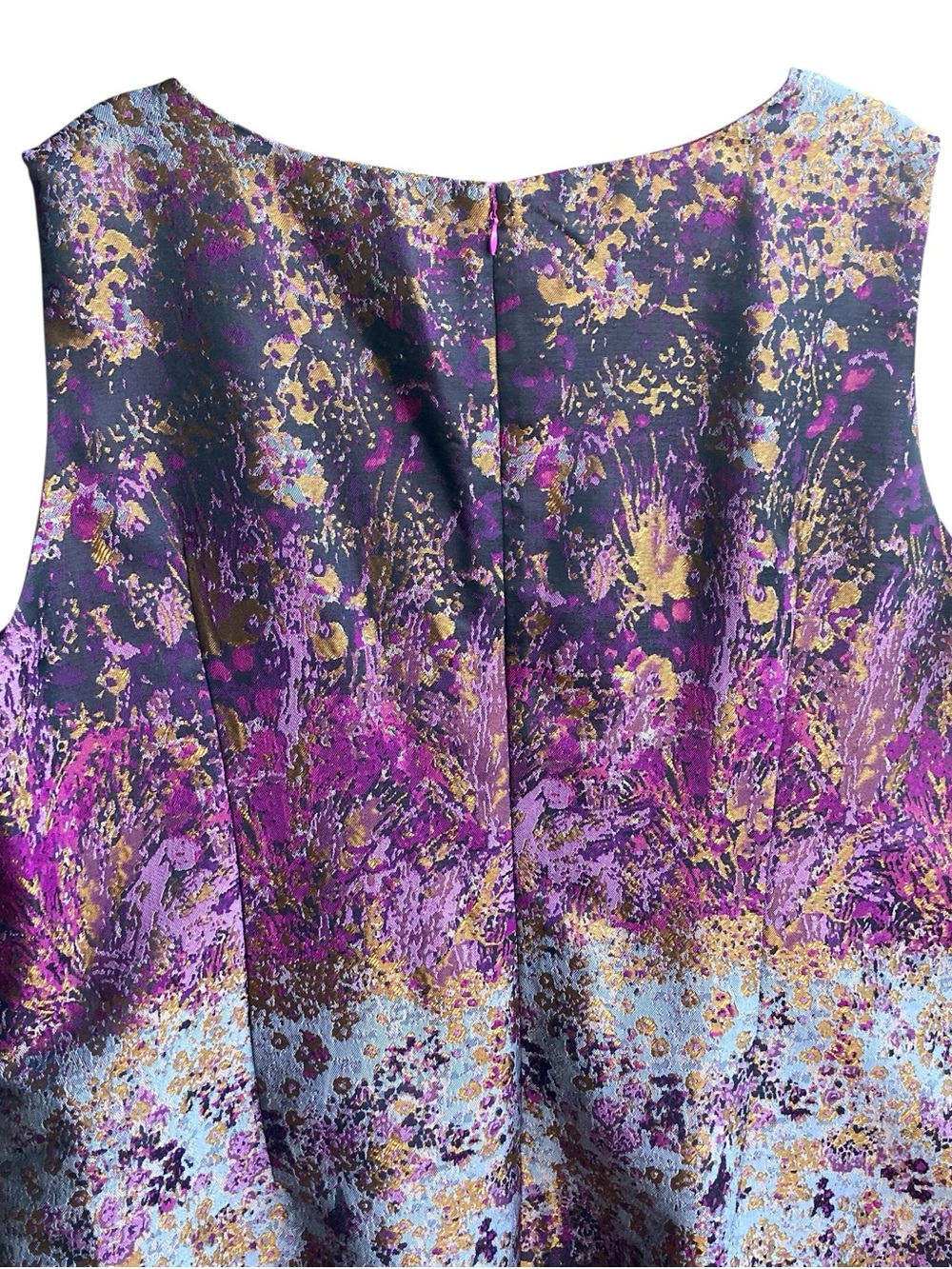 Ashro 3X Purple Multi Print Fit & Flare Dress – Plus Size Knee Length - Picture 8 of 8